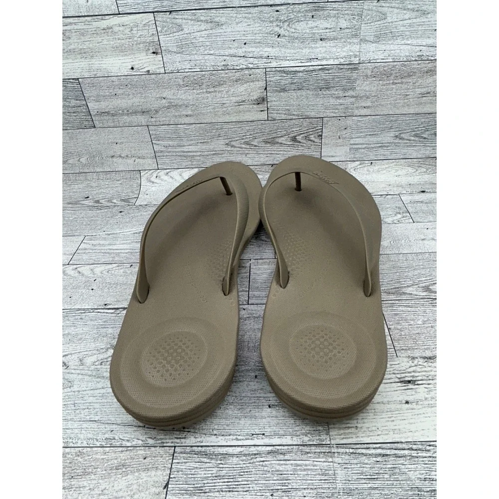 FitFlop iQushion Ergonomic Flip Flops Tan Brown Men Size 13 US‎ 47 EU 12 UK